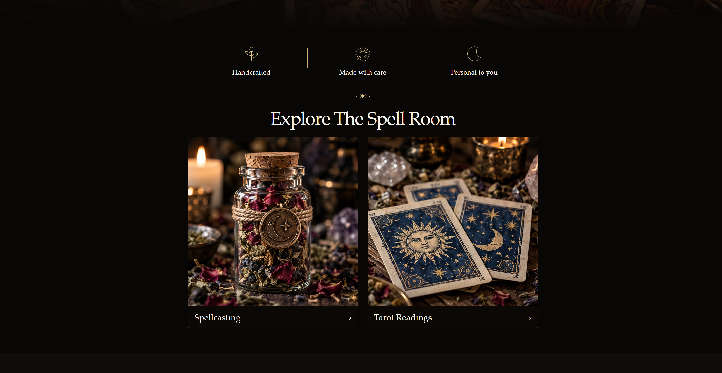 The Spell Room website screenshot