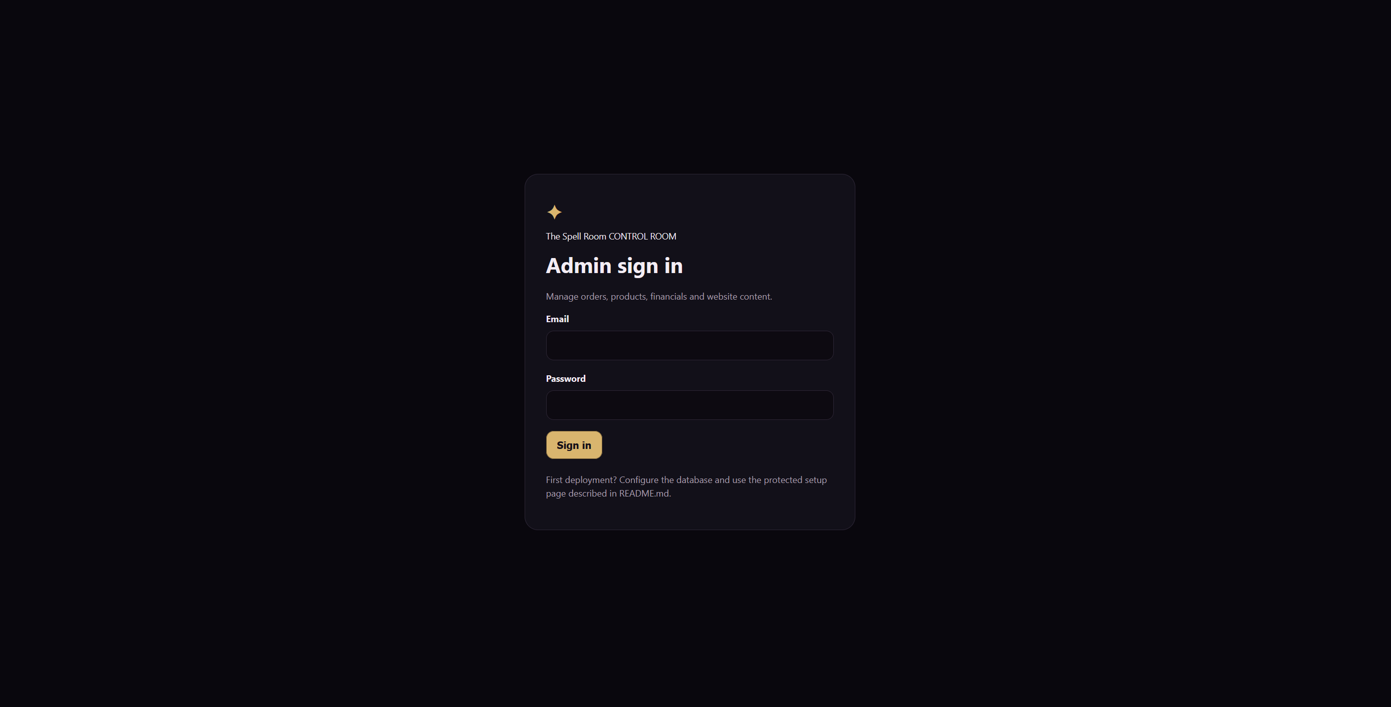 The Spell Room website screenshot